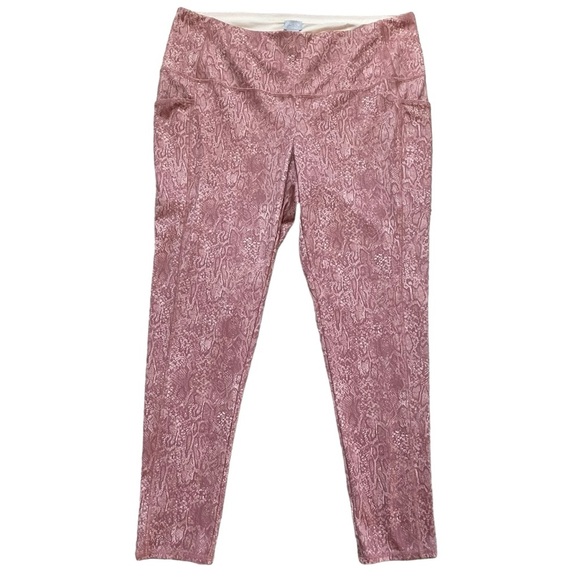 Chico’s Zenergy Fabulously Slimming Python Pocket Leggings Women’s Sz 3 (XL-16) - Picture 1 of 10